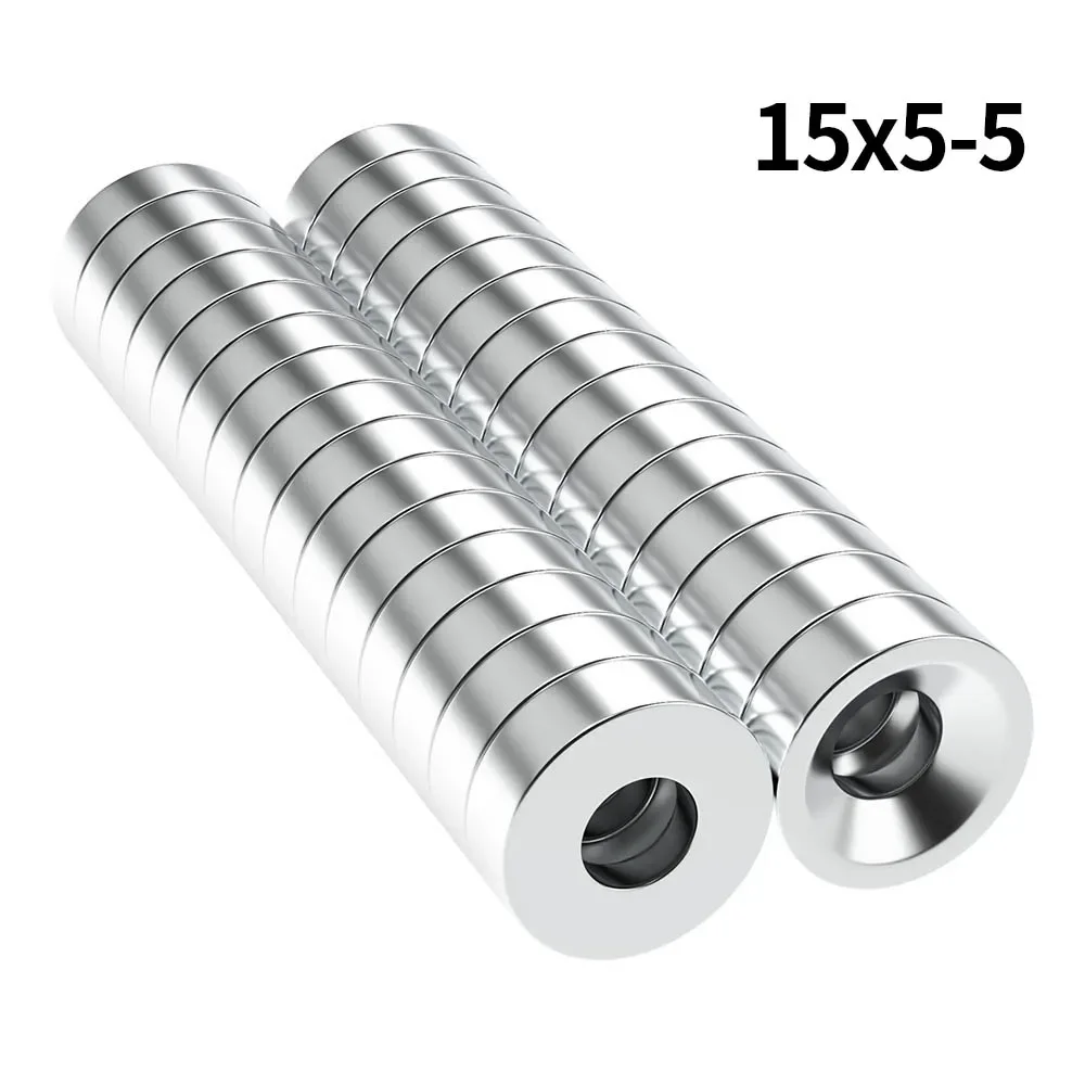 15x5-5mm N35 Super Strong Neodymium Magnet Round with holes NdfeB Powerful Permanent Magnetic imanes Refrigerator Magnets