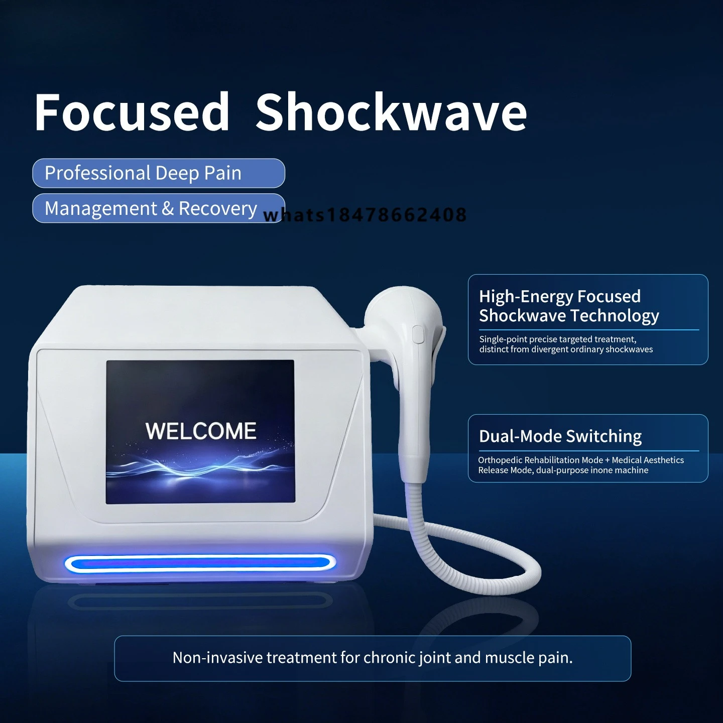 Shockwave Electromagnetic Vibration Massage Device Portable Equipment to Relieve  Back Leg Body Discomfort