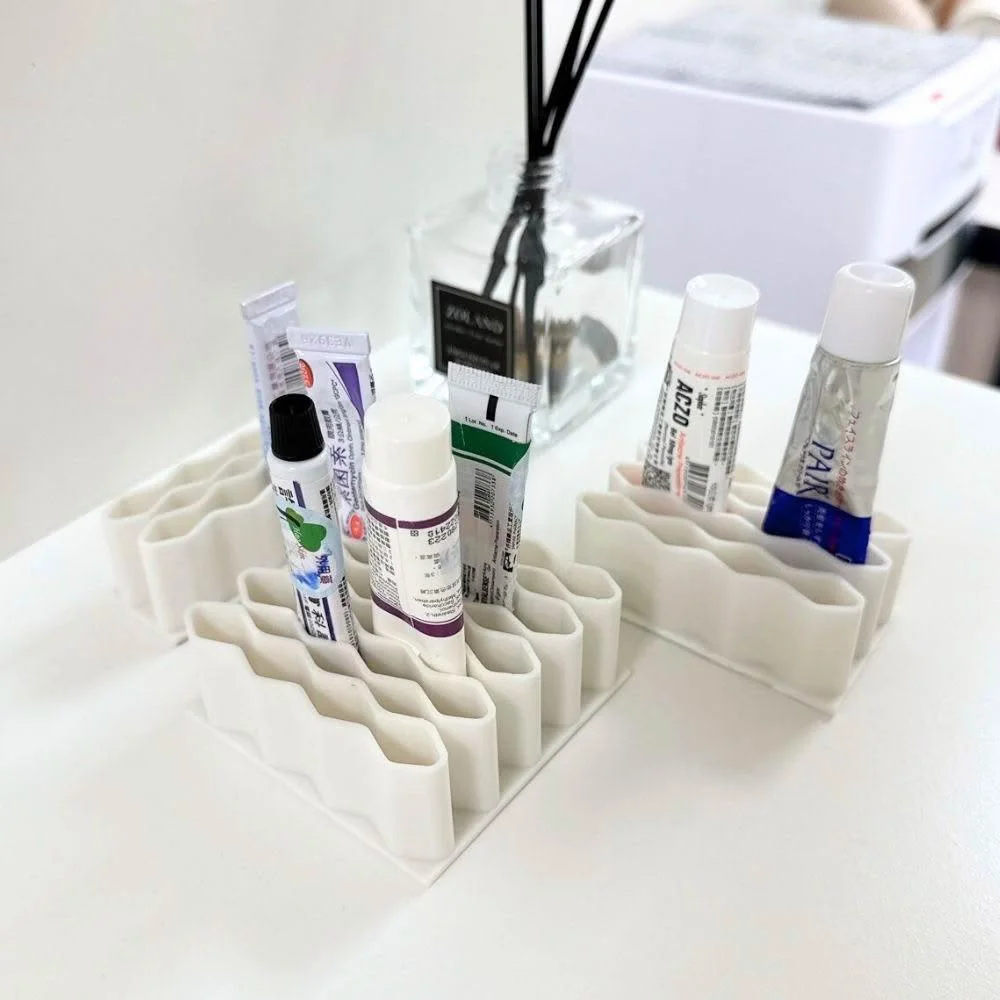 Silikon-Mehrzweck-Salbenorganizer, Schreibtisch-Stifthalter, Salbensortierregal für Zuhause mit Fächern, Kosmetik-Aufbewahrungsregal