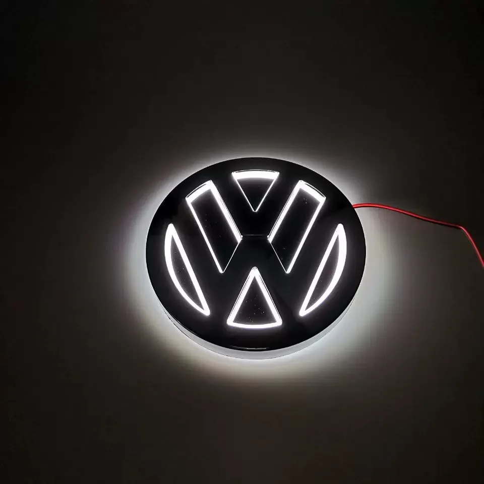 Luz LED con logotipo 5D, insignia trasera, rejilla delantera para VW CC Bora Golf Jetta POLO MAGOTAN Passat, pegatina para maletero VW