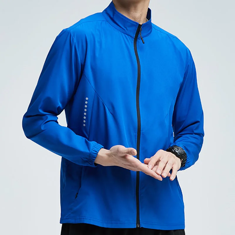 

Men Running Training Elastic Coat Gym Tight Jacket Outdoor Cycling Sweatshirt Fitness Sunscreen Clothing Dry Fit Compression Top