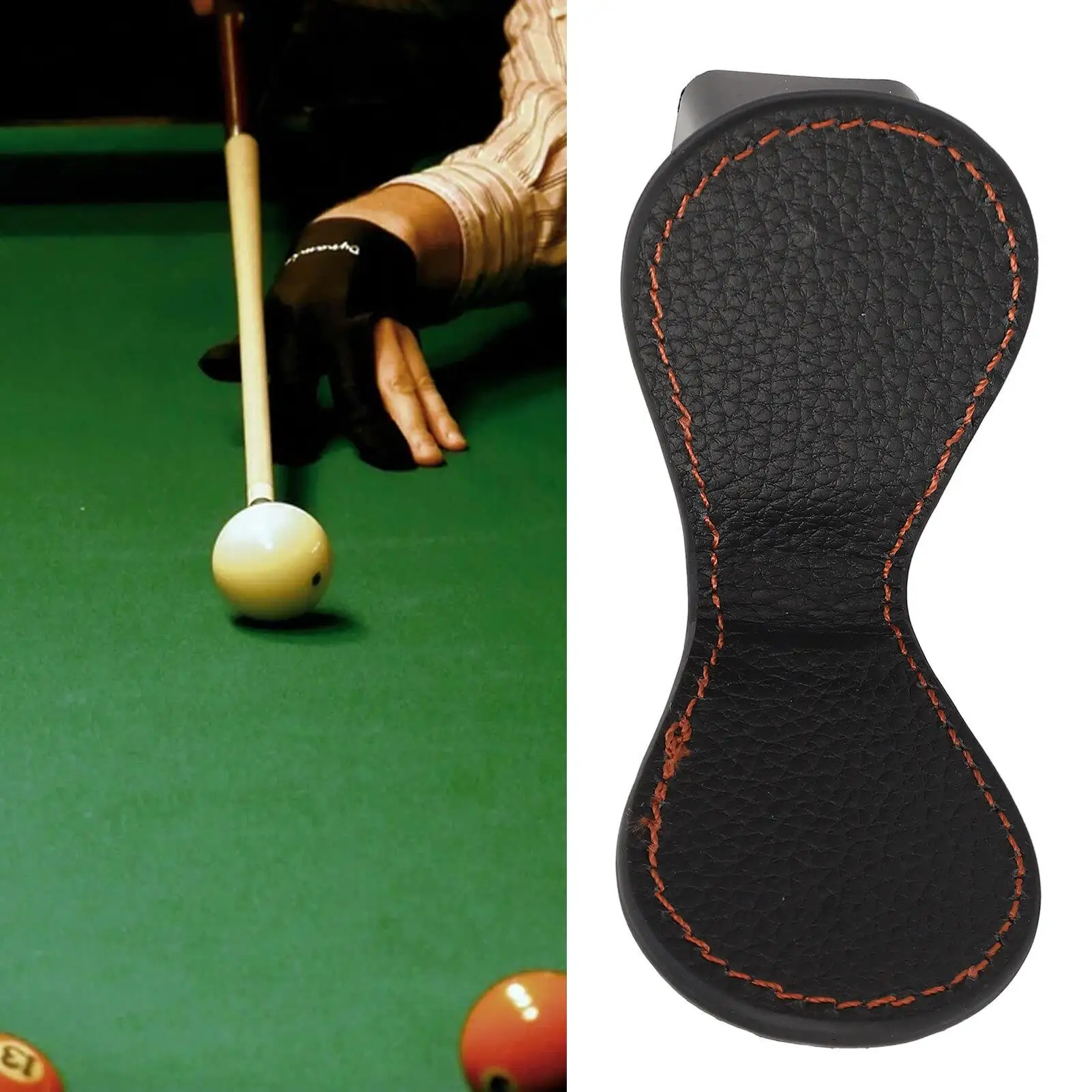 Lightweight Leather & Aluminum Alloy Billiard Chalk Holder - Easy to Clean, Wearproof Octagonal Cover for home Use