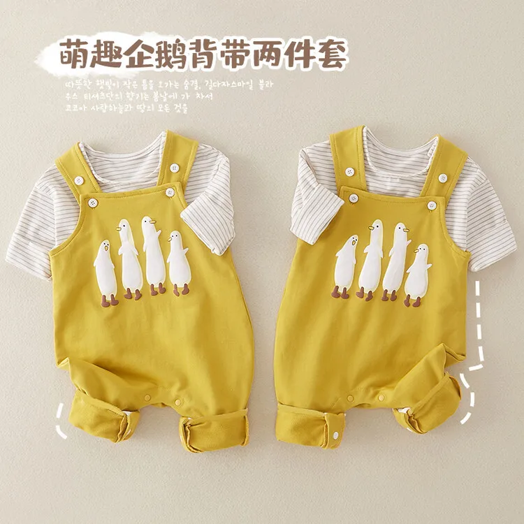 

Jenny&Dave Baby Strap Pants Two Piece Set 2023 Spring Fashionable Outgoing Jumpsuit Cute and Cute Clothes Baby Spring Clothing C