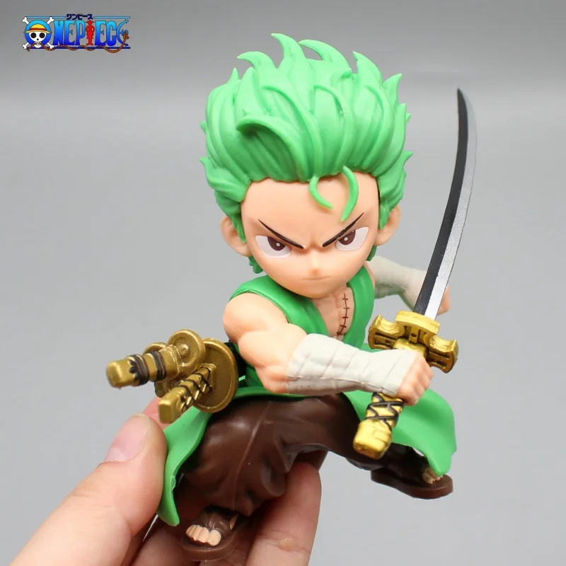 Anime One Piece Gk Q Version 2 Years Later Sauron Zoro Anime Peripheral Trendy Toy Desktop Room Decro Model Ornaments Gift Toys