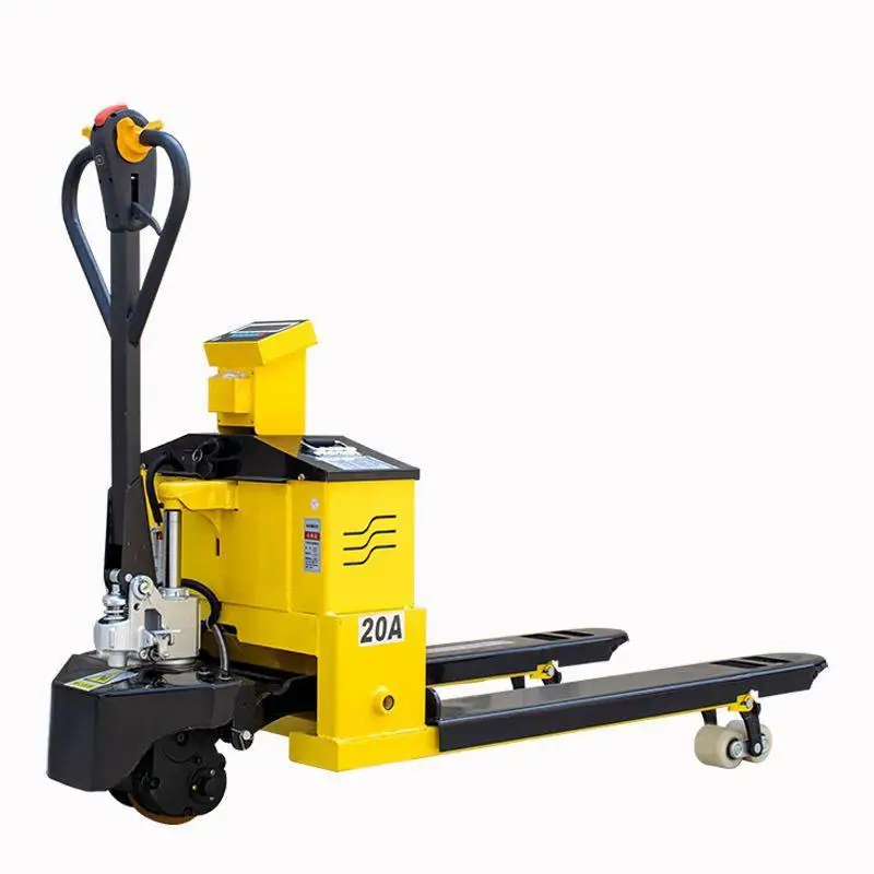 Electric pallet truck with electric forklift truck scale