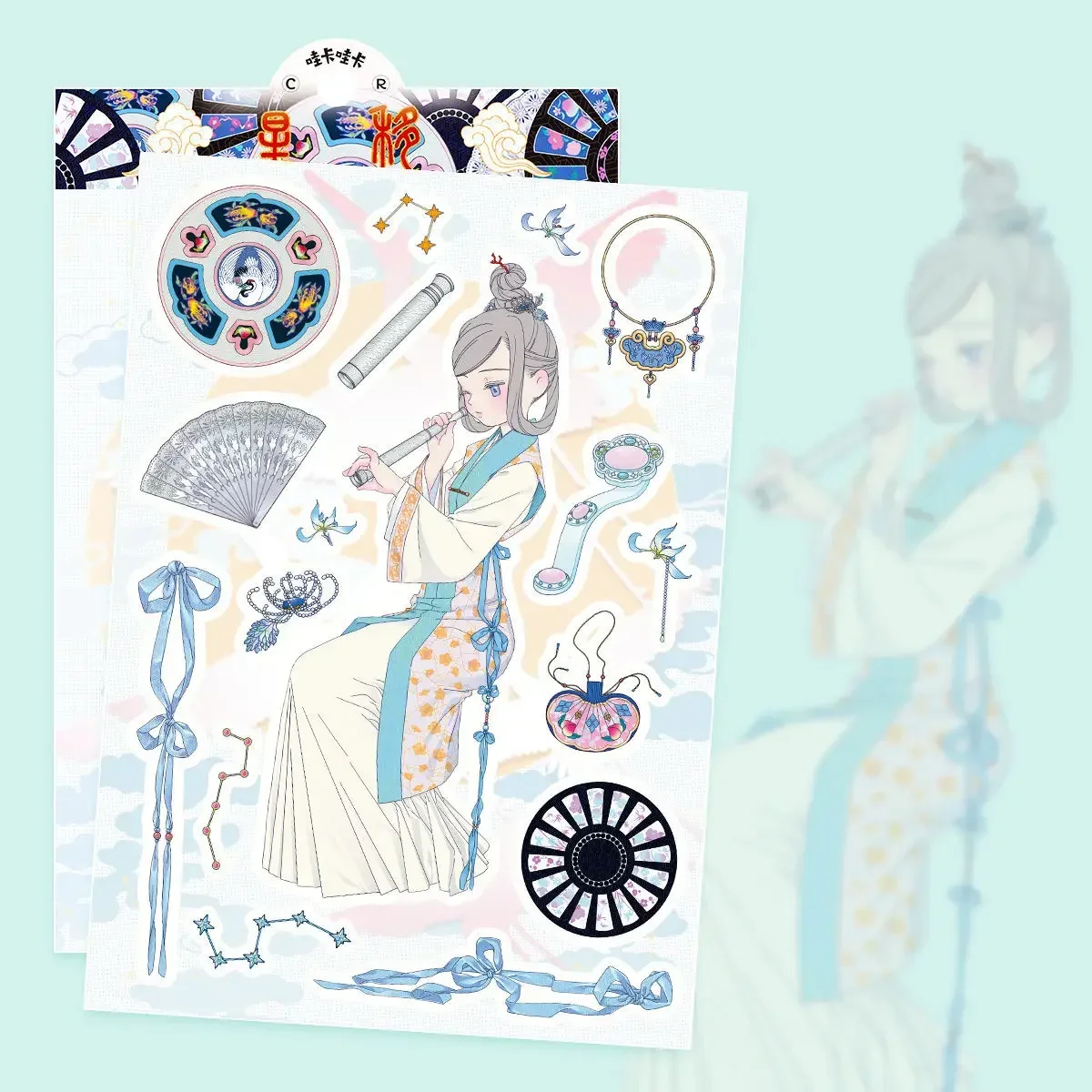 Antique Characters, Retro Original Stickers Character Stickers Phone Case Decoration Materials