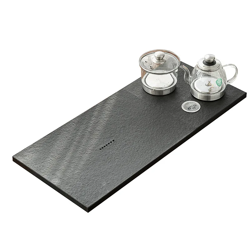 

Wujinshi tea tray with bottom water Chinese stone tea table fully automatic integrated induction cooker household kung fu tea