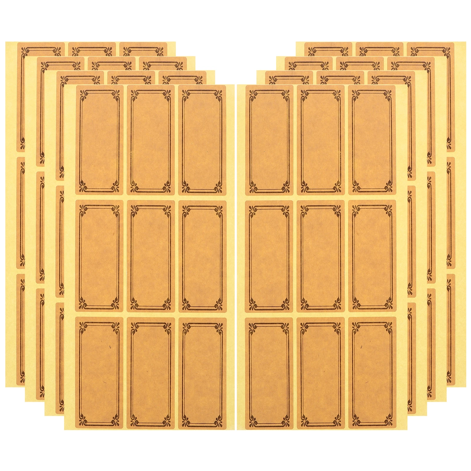 

Kraft Paper Labels Stickers for Bottles Jars Custom H written Blank Tags Sample Set Easy Peel Stick Bar Tools