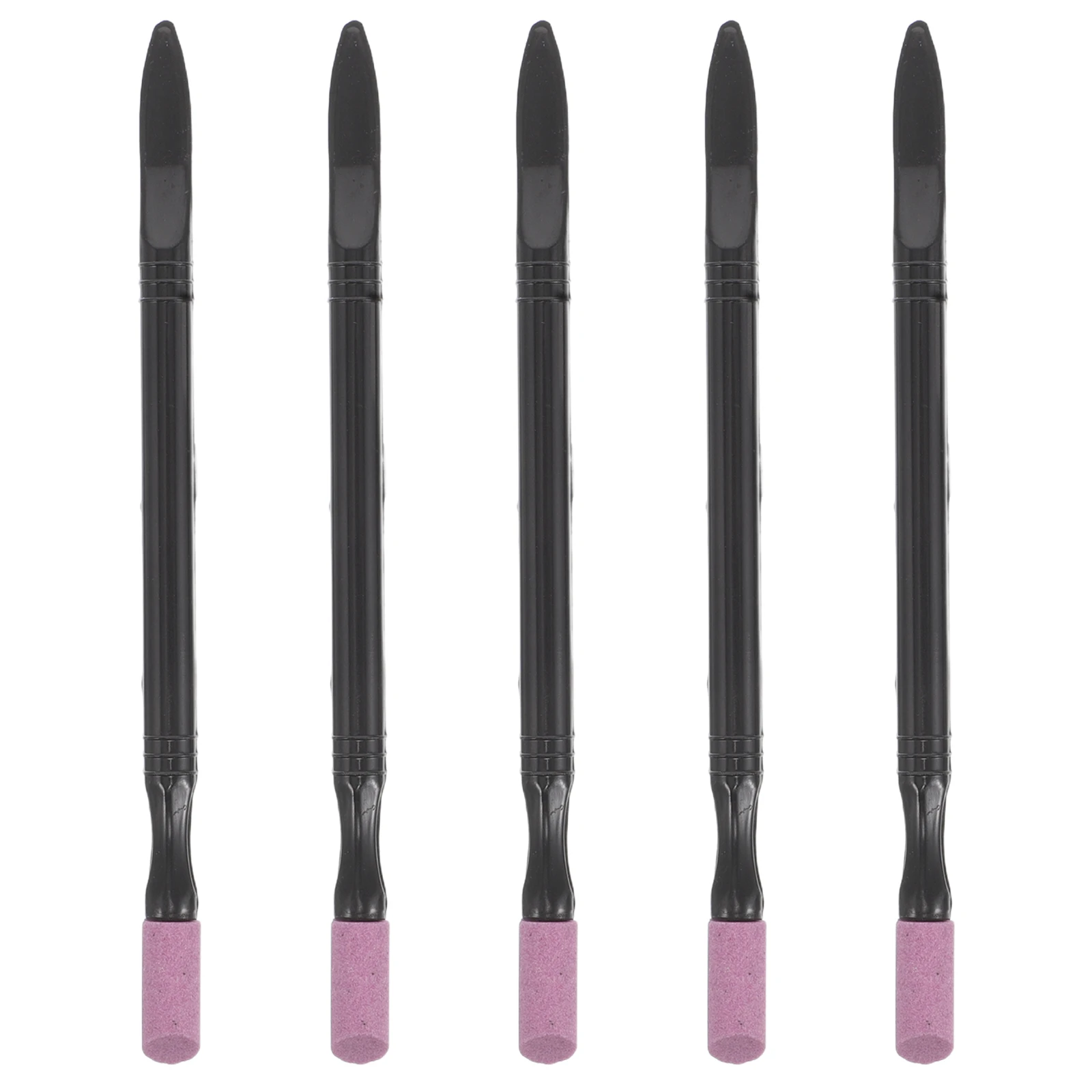 Stylo de meulage des ongles, outil de ponçage de manucure à double tête pour l'élimination des peaux mortes, soins des cuticules, ongles lisses et brillants, Portable, 5 pièces
