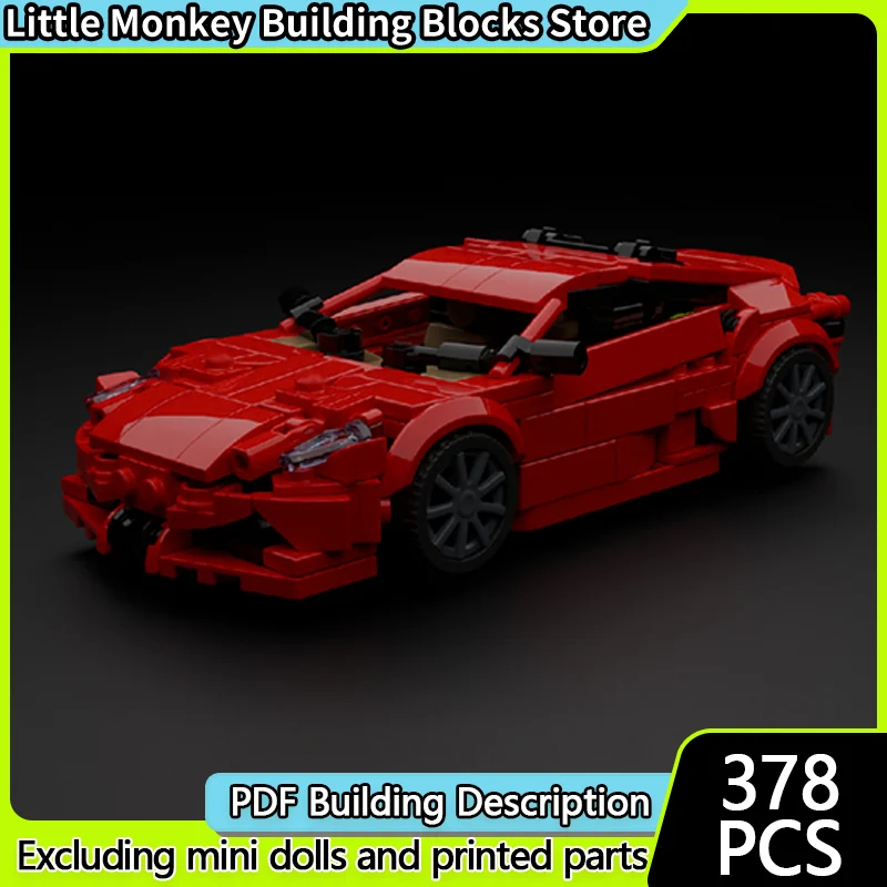 

Speed Racing Car Model MOC Building Bricks F430 Top Tier Sports Car Modular Technology Children Holiday Gifts Assemble Toys Suit