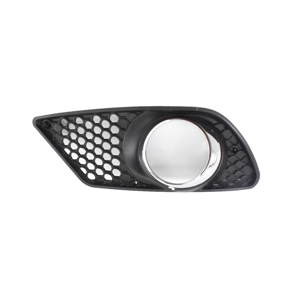 Car Front Left Bumper Fog Light Grille Fog Lamp Grill Cover with Chrome Frame for C-Class W204