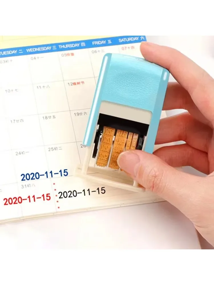 Tampons de Date de compte à main, bricolage, réutilisables, pratiques, ABS, réglables, fournitures de bureau universelles