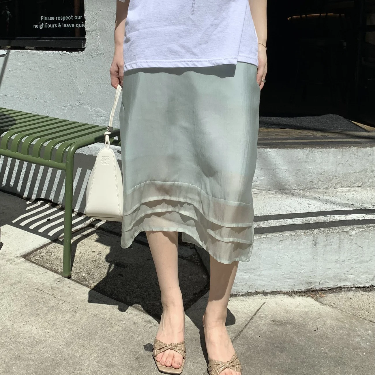 Elegant High Waist Straight Cut Skirt with Layered Pleats Lightweight Versatile Midi Skirt for Business Casual Wear
