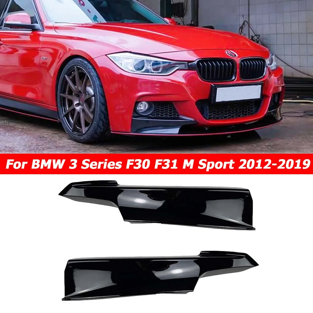 

Front Bumper Splitter For BMW 3 Series F30 F31 M Sport Fog Lamp Cover Trim Flap Canards Body Kit 2012-2019 Car Accessories