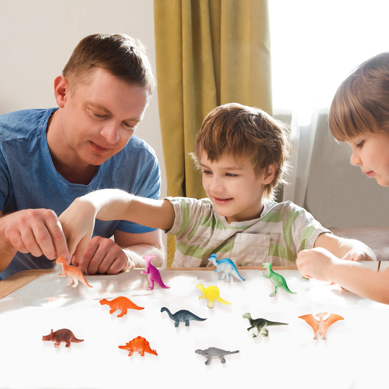 

12Pcs Dinosaur Set Realistic Mini Colorful Figures Educational Play Gift for Kids Animal Collection Dinosaur Toys