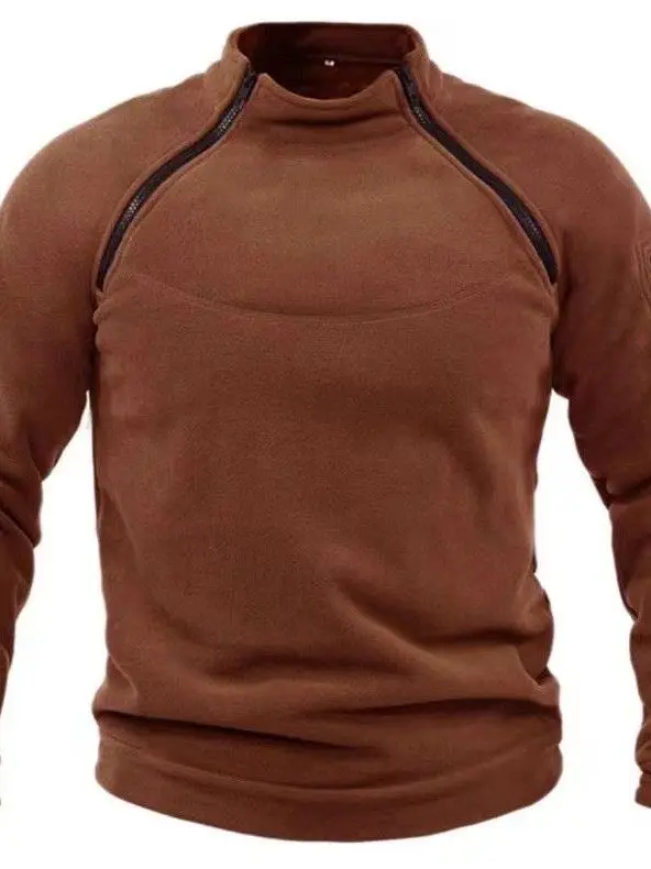 

Высококачественная мужская тактическая толстовка, осенне-зимняя охотничья куртка, теплая толстовка с боковой молнией, свободная посадка из полиэфирной ткани, молодежная ...