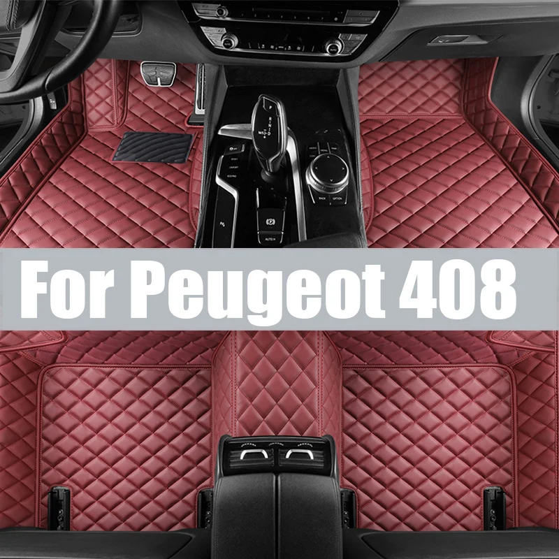 Car Rear Trunk Mat for Peugeot 408 P54 408X 2022~2024 2023 Carpet Panel Seat Back Cushion TPE Liner Pad Cover Tray trunk mat