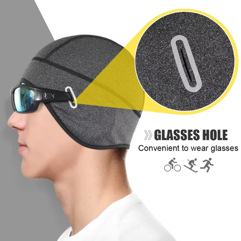 Winter Windproof Cold-proof Cap Polar Fleece Thick Outdoor Mountaineering Skull Cap Helmet Liner Ear Protection Cycling Beanie