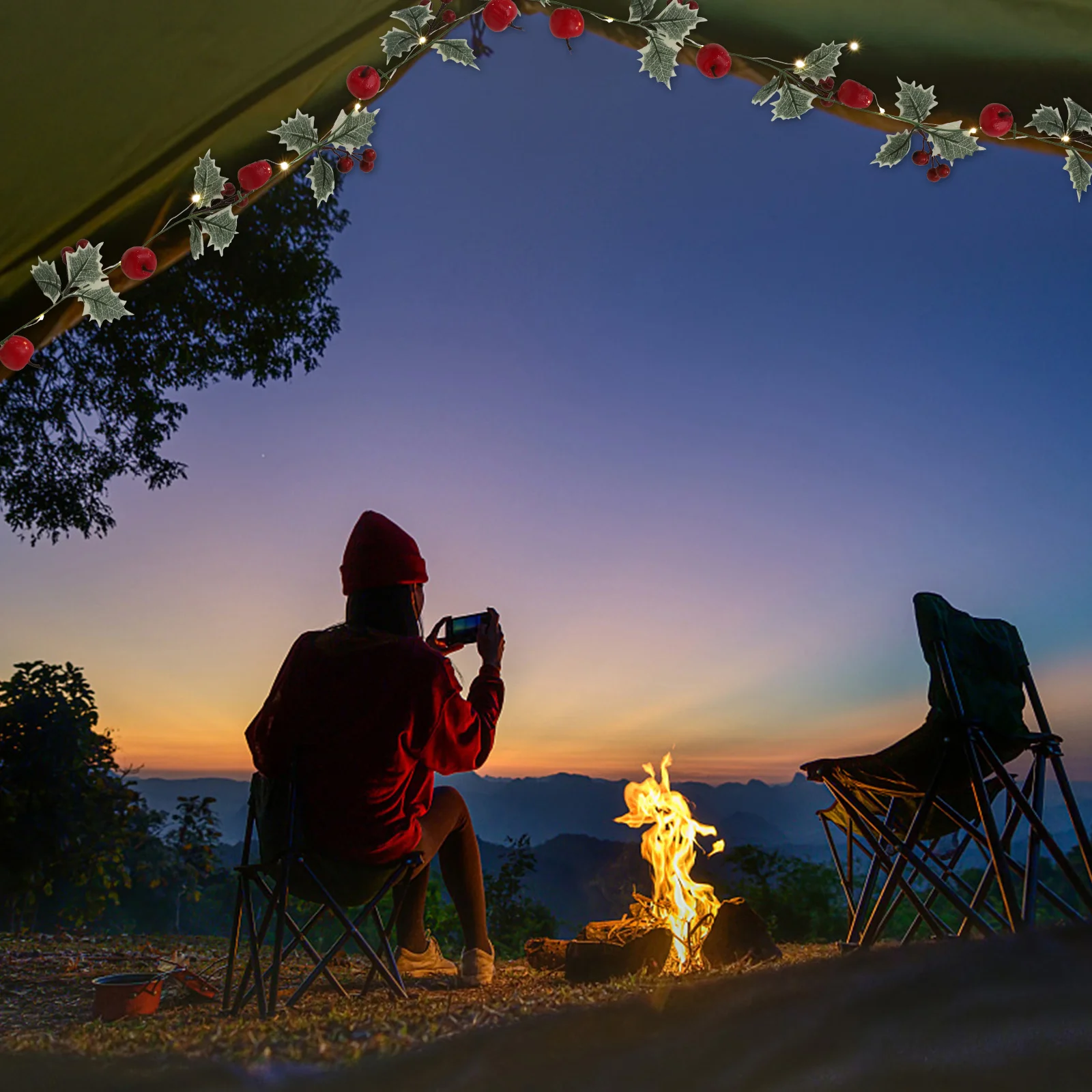 

3 Meter 20 LED Christmas Ball String Lights Flexible Pine Cone Leaf Design for Indoor Outdoor Holiday Decorations Festival