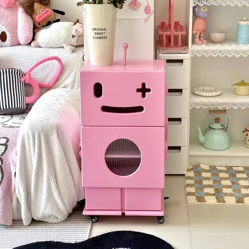 Vintage Protect Bedside Table High Designer Glossy Safe Cute Bedside Table Wood Small Weird Mesa De Cabeceira Bedroom Furnitures