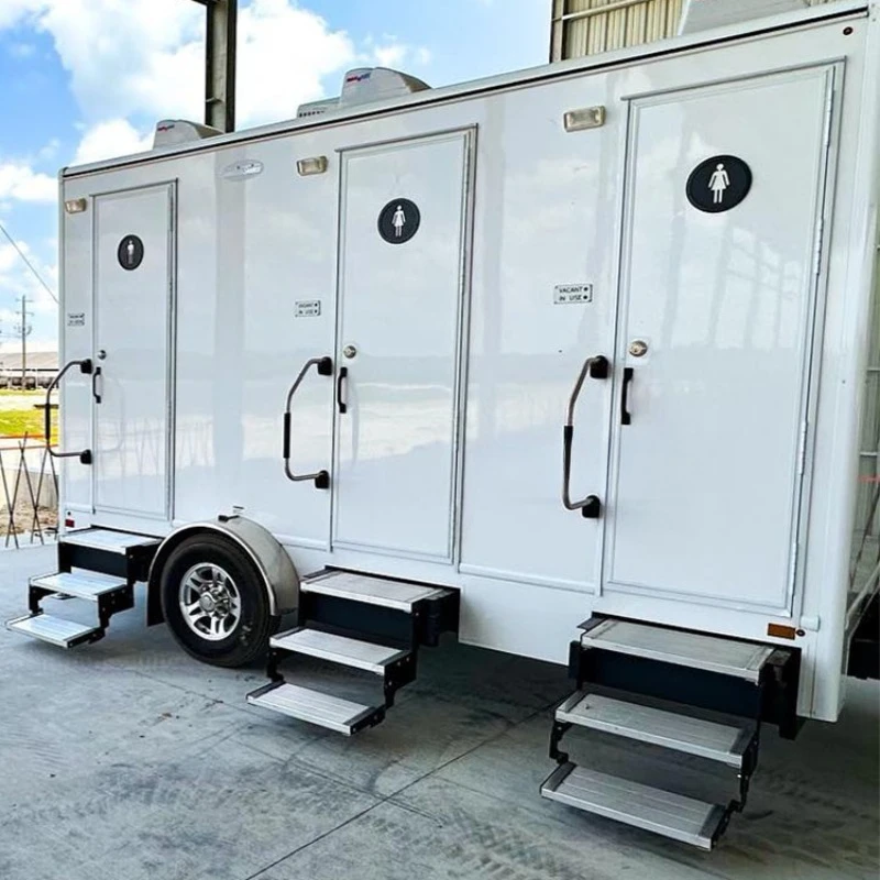 Restroom Trailer With Full Equipment Portable Toilets Portable Shower Toilet Trailer