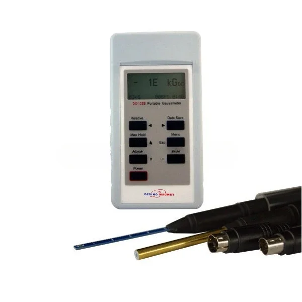 DX-102B Handy Digital Gauss Meter Portable Tesla Meter with Hall Effect Probe for Magnetic Field Strength Testing