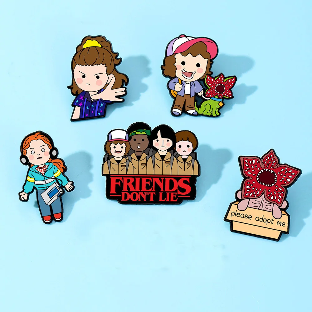 9pcs Set King Cannibal Flower Cartoon Enamel Pins Collection Lapel Brooches for Backpacks And Costumes Jewelry Gift Ideas