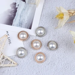 10Pcs Ivory Color Pearl Buttons Shank Plastic Back Clothing Accessories Fit Sewing Scrapbooking Garment DIY Decoration