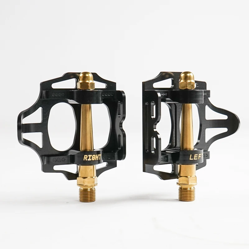 

SILDES 2PCS Bicycle Pedals Ultralight CNC Aluminium Alloy Anti-Slip Fixed Gear Track Bearing Bike Pedal For Straps Belt Tape