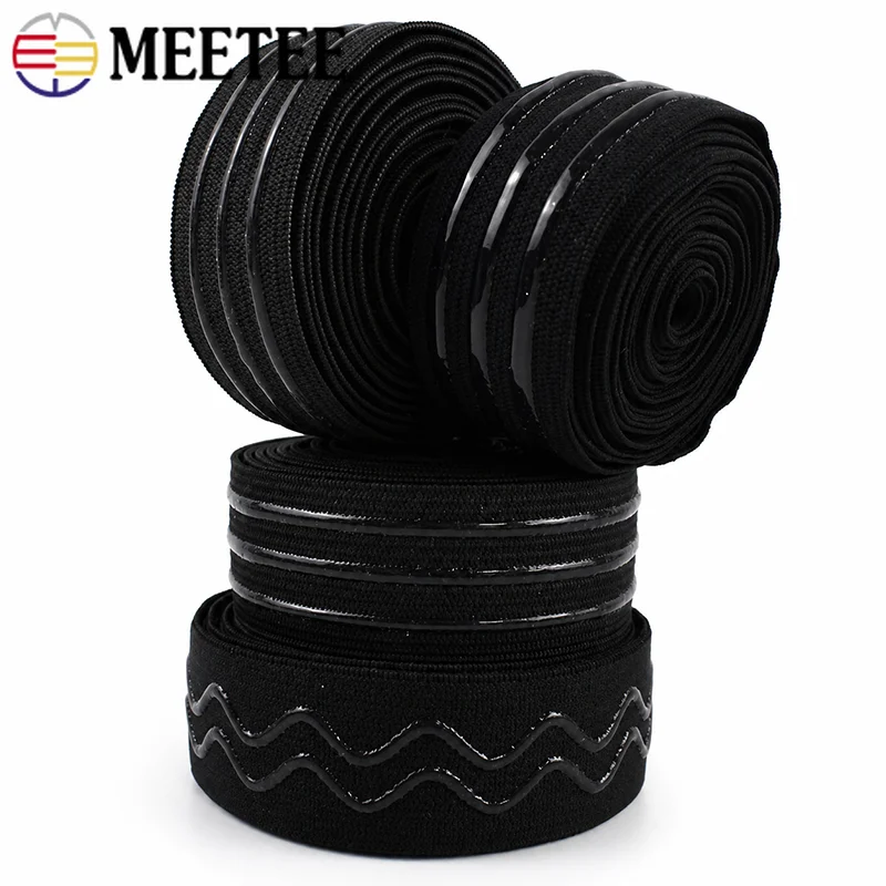 

5/10M 10-50mm Silicone Elastic Band for Bra Strap Non-slip Rubber Grip Tape Belt Garment Stretch Tape Clothing Sewing Supplies