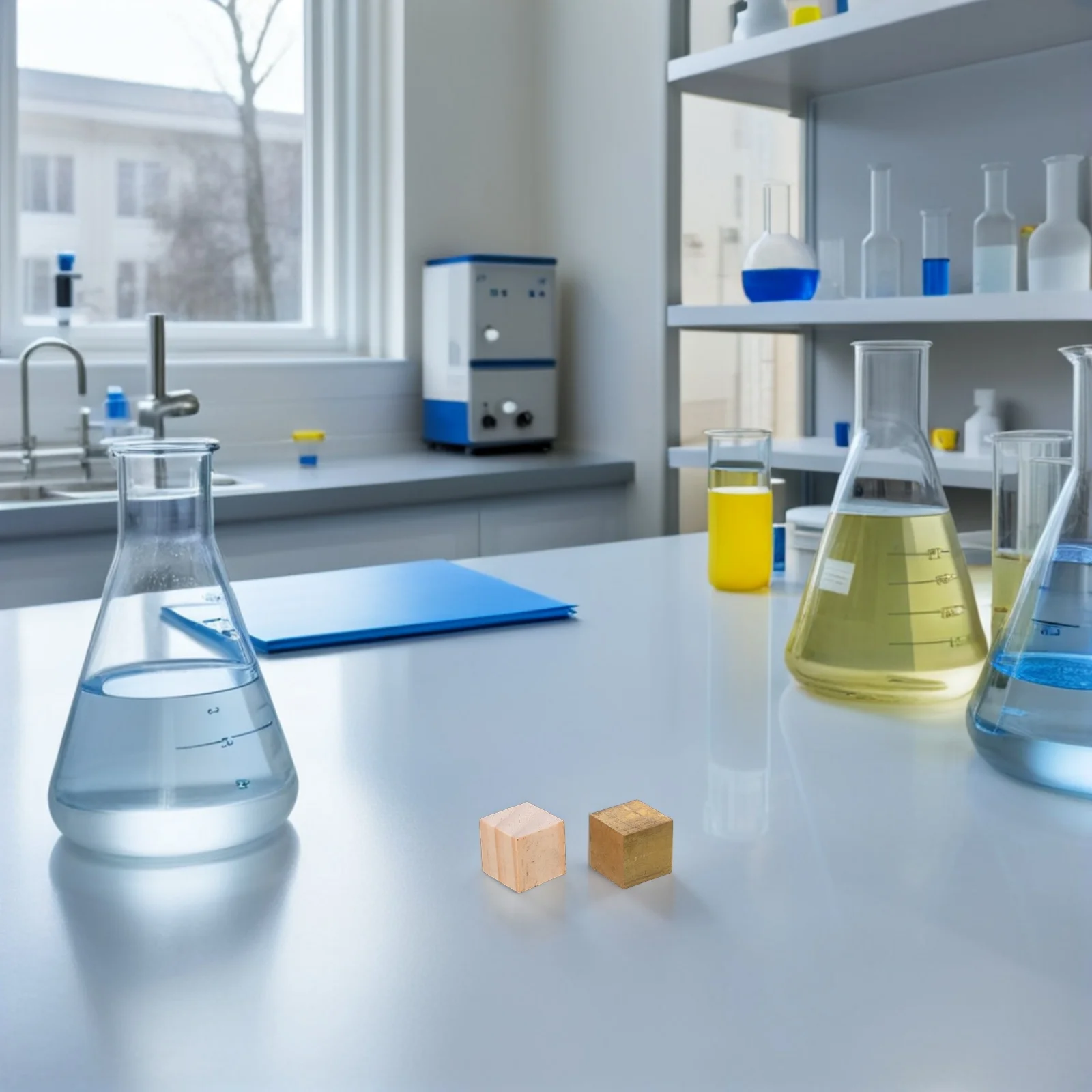 

7Pcs Copper Iron Aluminum Density Cube Set Metal Blocks Cylinders for Physics Experiments Science Education Teaching Tools