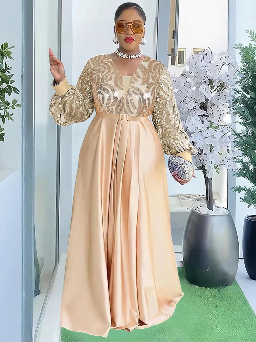 African Party Dresses for Women 2025 Fashion Plus Size Dashiki Ankara Wedding Evening Gown Elegant Turkey Muslim Maxi Dress