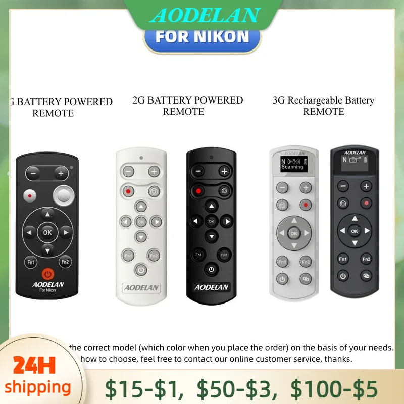 AODELAN ML-L7A إصدار مصراع لاسلكي لنيكون Z30، Z6 II، Z7 II، Z fc، P1000، P950، Z50، B600، A1000 استبدال نيكون ML-L7