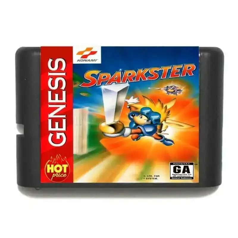 Sparkster-16bit MD لعبة بطاقة ، سيجا ميجا حملة لنشأة ، وصول جديد