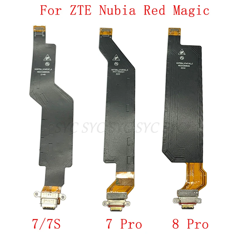 Charging Port Flex Cable Board For ZTE Nubia Red Magic 8 Pro 7 Pro 7S USB Charging Connector Repair Parts