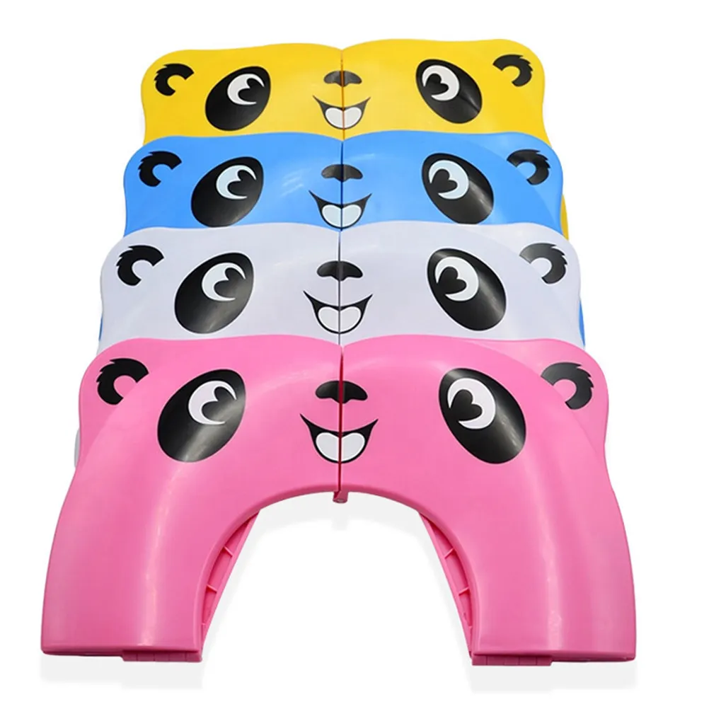 Kids Toilet Trainer Seat Blue Portable Baby Potty Seat with Bright Colors Foldable Design for Easy Storage and Travel Use