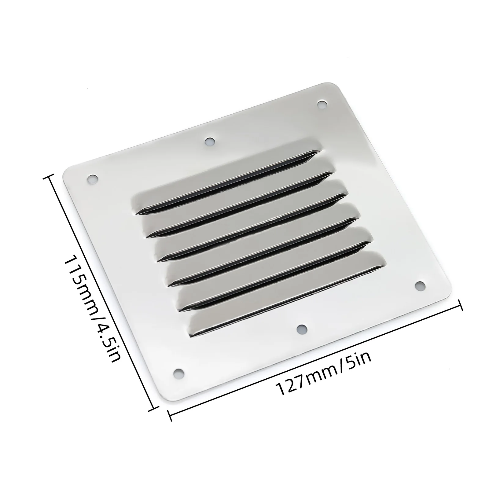 Marine Hardware 316 Stainless Steel Boat Marine Square Air Vent Louver Vent Grille Ventilation Louvered Ventilator Grill Cover