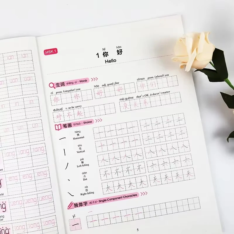 كتاب الكتابة الصيني الجديد HSK المستوى 1-3 HSK 4 5 6 مصنف الكتابة اليدوية الصينية تعلم الكتابة كتاب التأليف والنشر Libros Livros #3