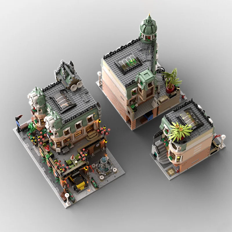 4552pcs MOC Garden Palace Restaurant Modulared Model Building blocks toy Architecture Assemble Christmas gift idea Brick Kids