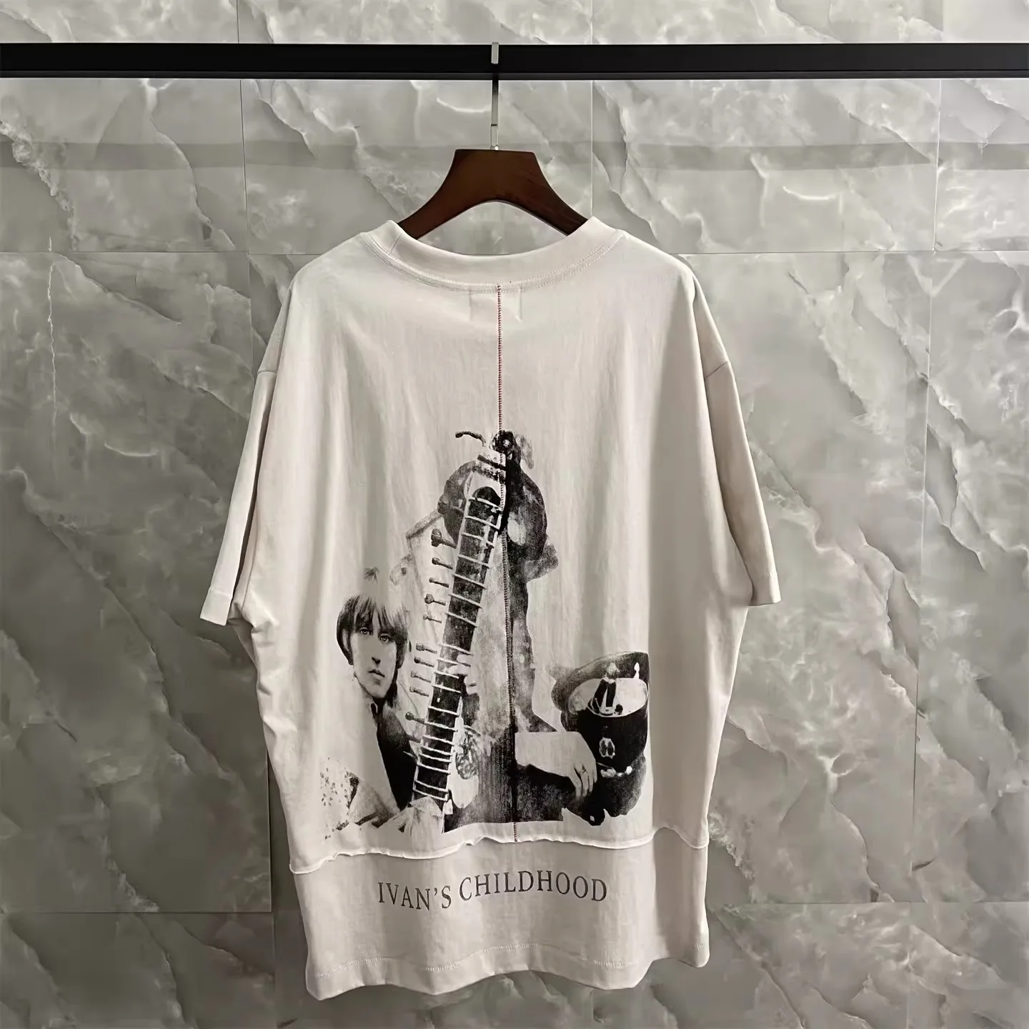 New Men White Ivan's Childhood T Shirts T-Shirt Hip Hop Skateboard Street Cotton T-Shirts Tee Top US size e26