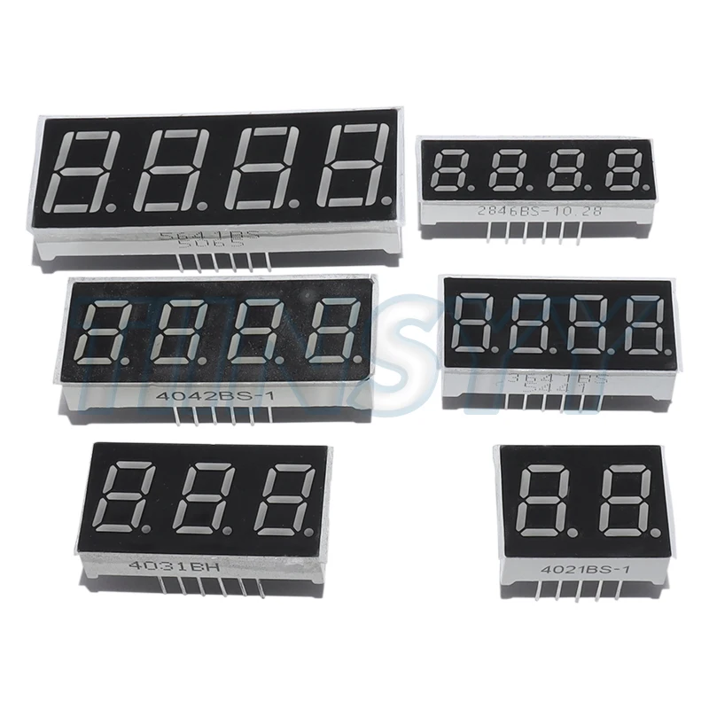 5pcs Digital Tube Common Anode Cathode Red 3 4 Bit Digital Tube 0.28 0.36 0.56 inch Green LED Display 7 Segment