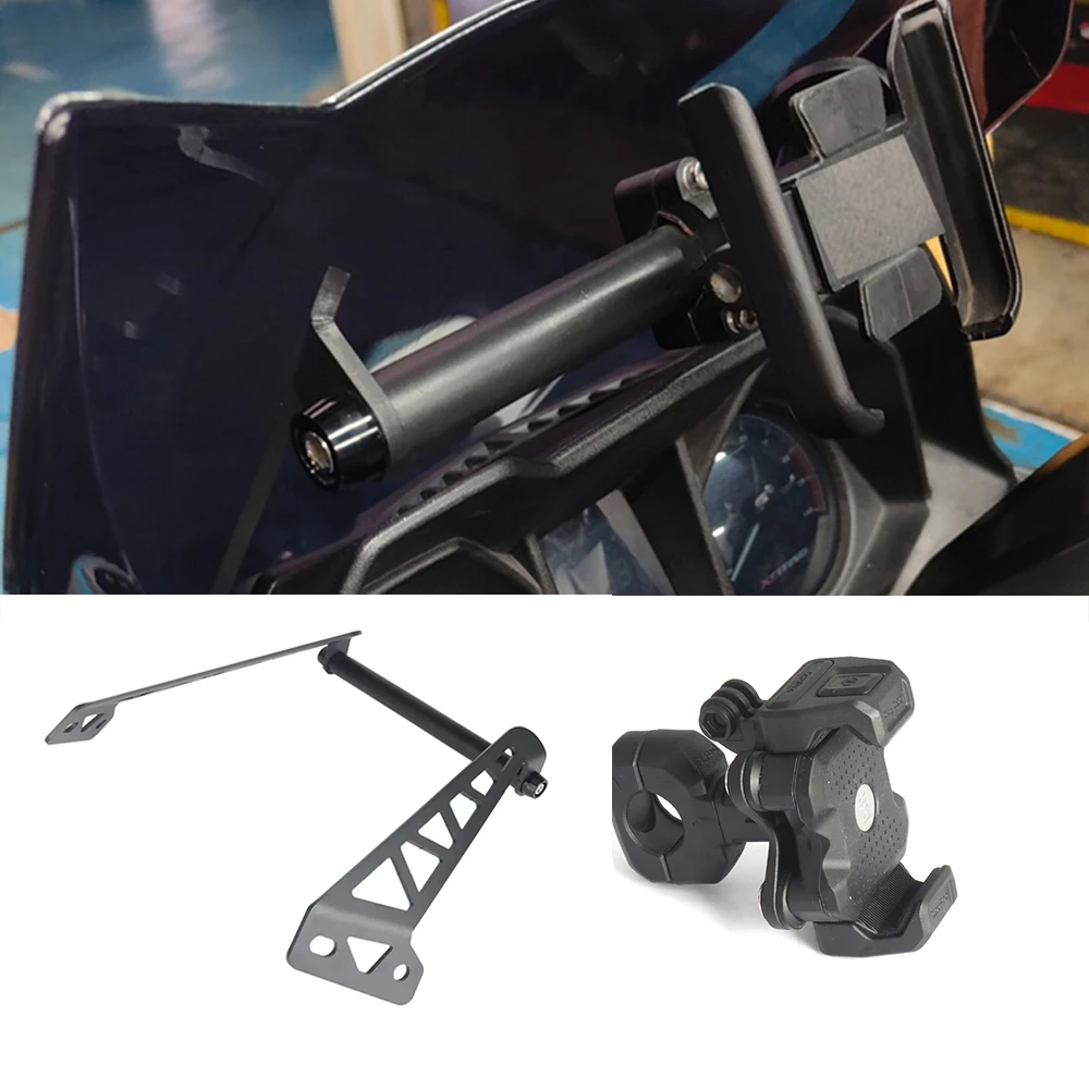 

Передняя подставка для телефона на мотоцикле, держатель для смартфона, GPS-навигационная пластина, кронштейн 22 мм для KYMCO 350 300i Xciting 250 400 S400