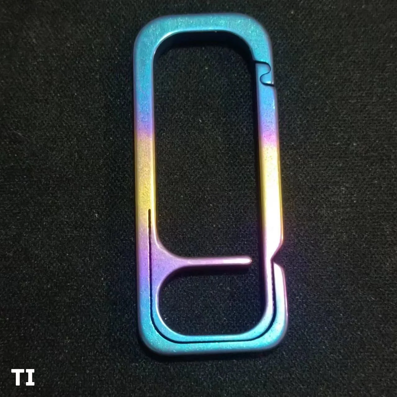 Titanium Alloy Key Ring Leather Waist Belt Buckle Keychain Car Key Pendant Cowhide Keyring EDC Outdoor Tool