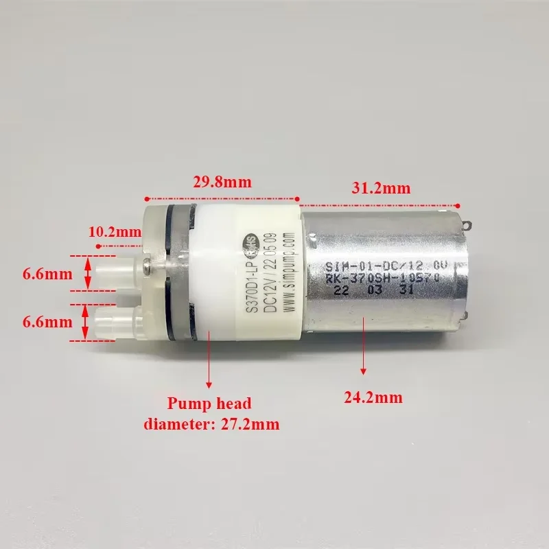1pcs 12V DC Carbon Brush 370 Micro Self-priming Water Pump for Tea Bar / Water Dispenser / Coffee Machine