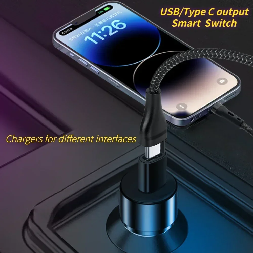 TKUKOS PD 60W 4 In 1 Quick Charging Data Cable Type C Lighting Micro USB Cable For iPhone iPad Huawei Xiaomi Samsung 1m wire