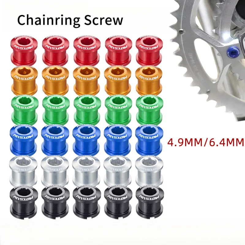 

Chainring Bolts 5Pcs Integrated Crankset Mtb Chainwheel Screws Cranks Bicycle Dental Plate 4.9mm/6.4mm Mountain Bike