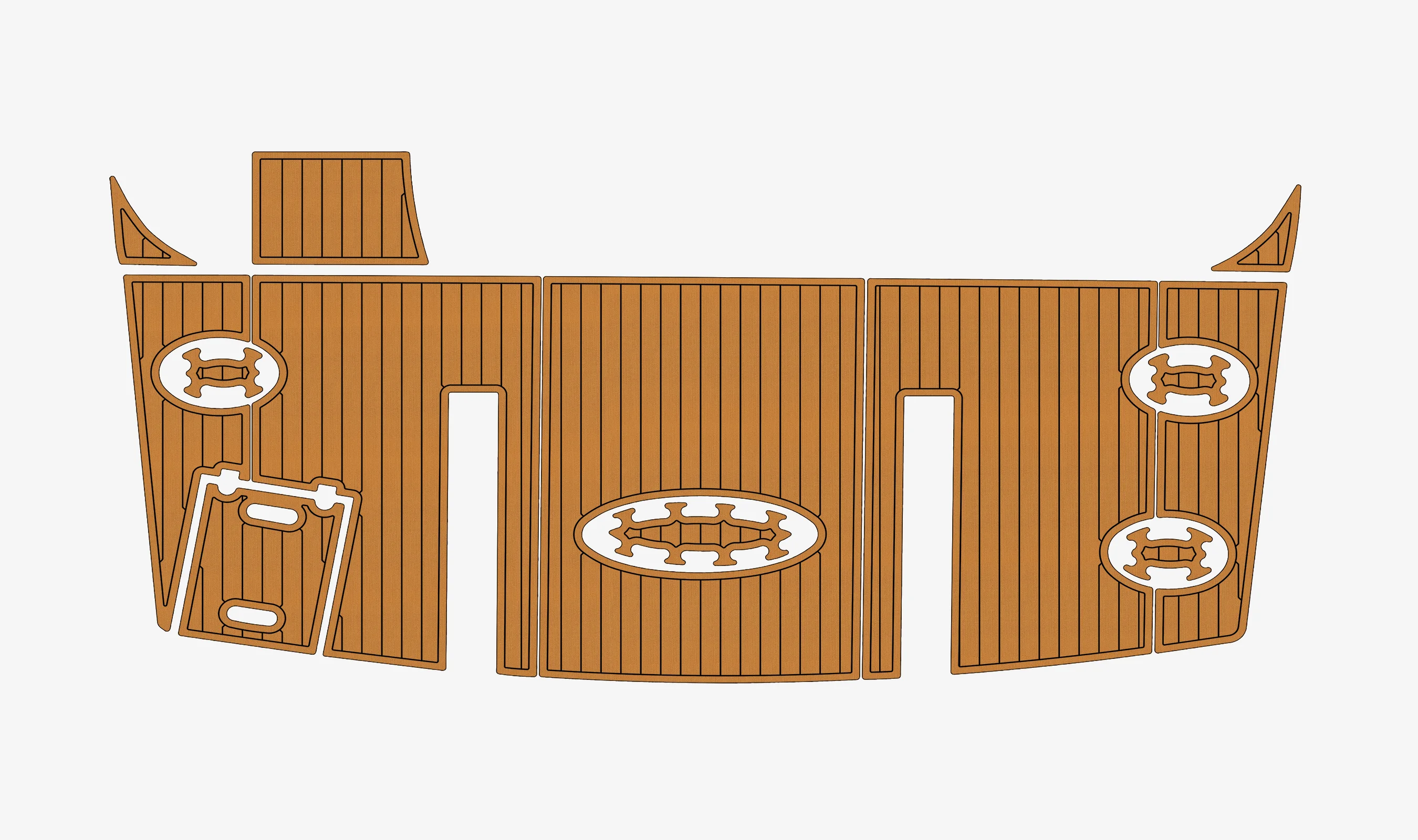 

Самоклеящийся морской коврик из искусственного тикового этиленвинилацетата - 2014-2018 Cruiser Yachts 45 Cantius 6 мм (1/4 дюйма), нескользящая настилка для лодки для кабины