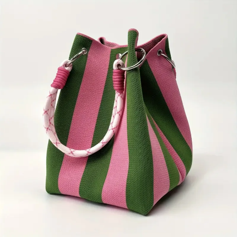 

Korean-style Feng Shui Bucket Bag, Woven Bag, Fashionable Fortune Bag, Knitted Tote Bag, Shoulder Bag, Ladies' Vacation Bag