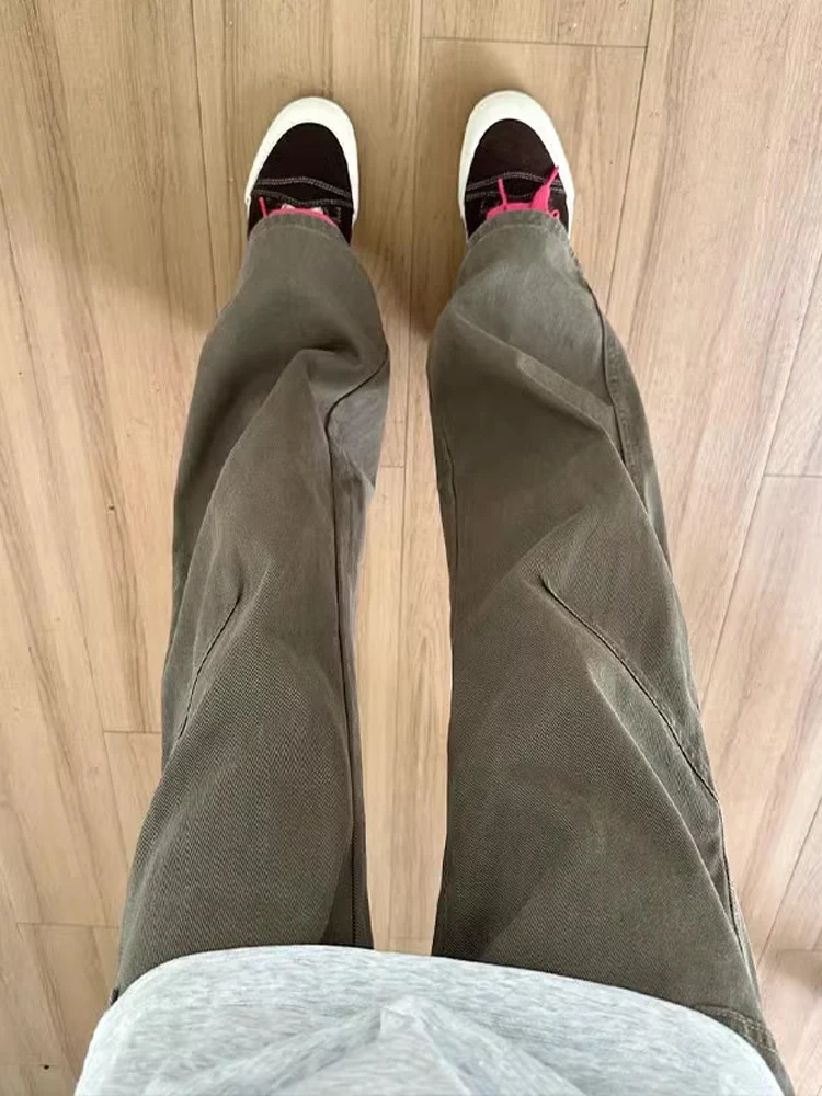 

Meadow Brown Workwear Sle Men's Jeans Casual Straight Leg Trousers Slimming Micro Flared High Waist Long Pants Youth Faion