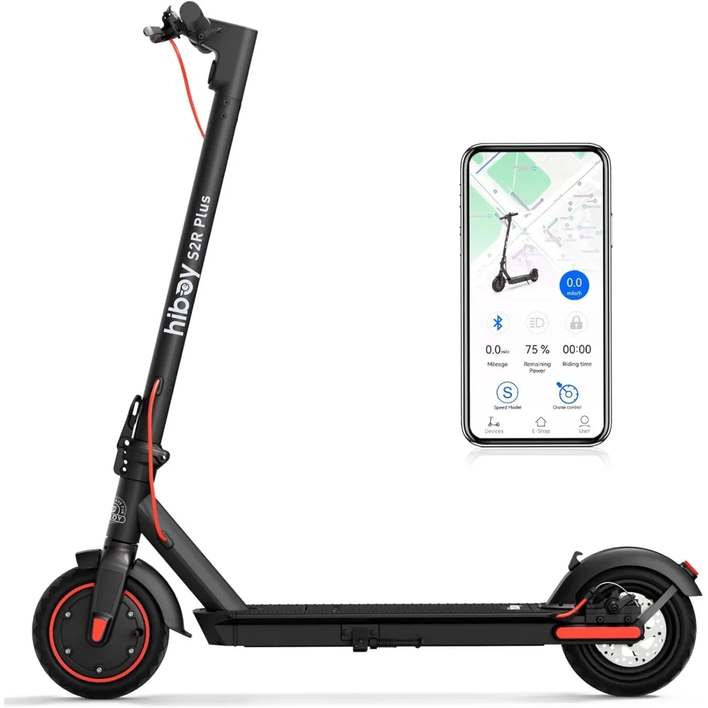 Up to 17/22 Miles Range, 350W Motor & 19 MPH Portable Folding Commuting Electric Scooter for Adults with Double